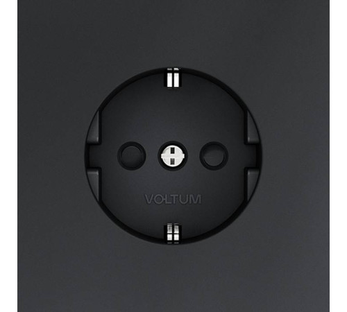 Розетка с заземлением и со шторкой, без рамки Voltum S70 VLS040207