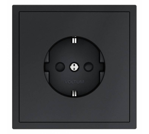 Розетка с заземлением и со шторкой, без рамки Voltum S70 VLS040207