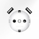 Розетка с заземлением и со шторкой и 2хUSB type A, без рамки Voltum S70 VLS040402