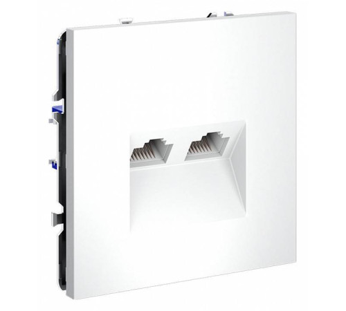 Розетка двойная Ethernet RJ-45 без рамки Voltum S70 VLS060202