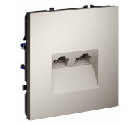 Розетка двойная Ethernet RJ-45 без рамки Voltum S70 VLS060203