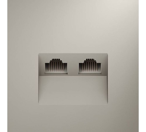 Розетка двойная Ethernet RJ-45 без рамки Voltum S70 VLS060203