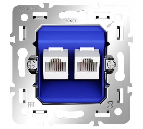 Механизм розетки Ethernet RJ-45 Voltum S70 VLS0602M