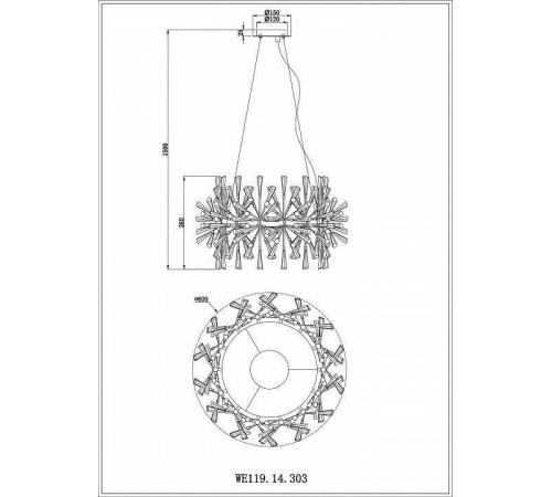 Подвесная люстра Wertmark Floriane WE119.14.303