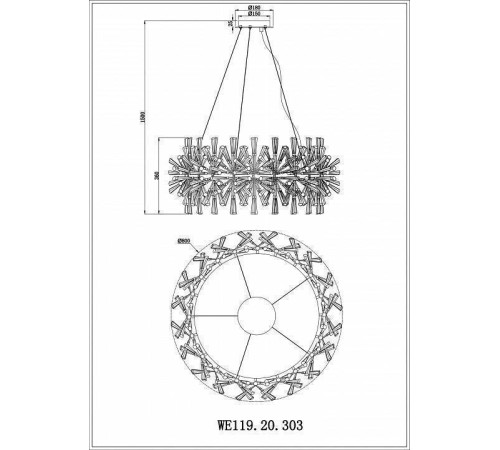 Подвесная люстра Wertmark Floriane WE119.20.303