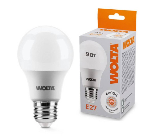 Лампа светодиодная Wolta E27 9Вт 4000K 25S60BL9E27