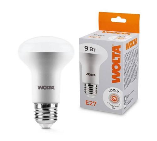 Лампа светодиодная Wolta E27 9Вт 4000K 25S63R9E27