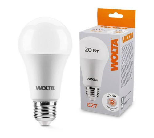 Лампа светодиодная Wolta E27 20Вт 4000K 25S65BL20E27