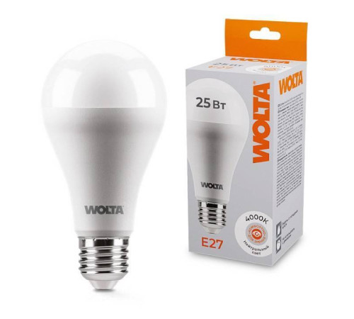 Лампа светодиодная Wolta E27 25Вт 4000K 25S67BL25E27