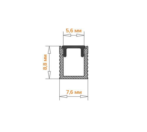 Короб накладной Wolta WAP-S-8/9/2000-A