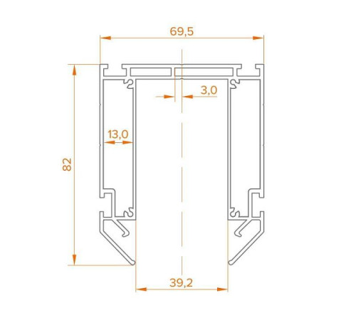 Профиль встраиваемый Wolta WAP-WML-TR2/01B