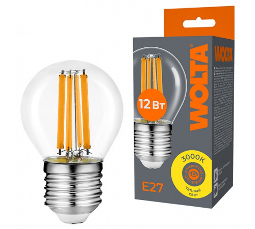 Лампа светодиодная Wolta WF-G45-12W3KE27