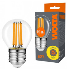 Лампа светодиодная Wolta  E27 15Вт 3000K WF-G45-15W3KE27