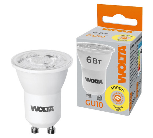 Лампа светодиодная Wolta WSTD-JCDR-MR11-6W3KGU10-L