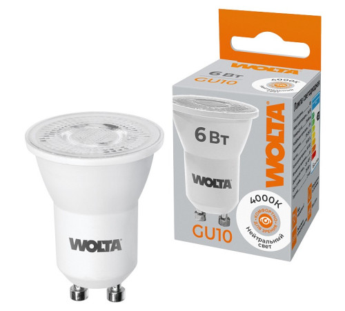 Лампа светодиодная Wolta WSTD-JCDR-MR11-6W4KGU10-L
