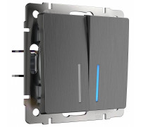 Выключатель проходной двухклавишный с подсветкой без рамки Werkel W112 7 W1122104