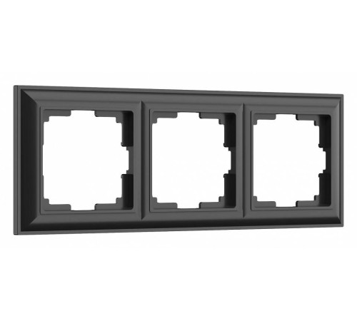Рамка на 3 поста Werkel черный матовый W0032208