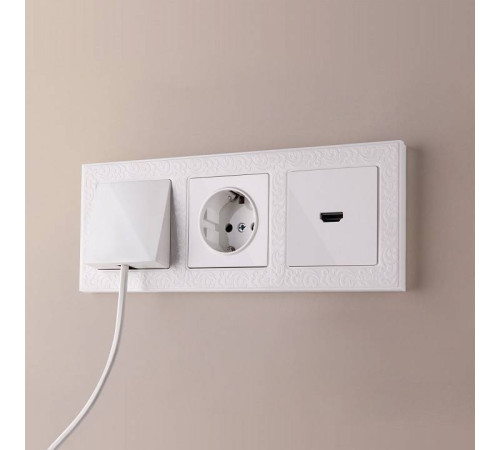Розетка HDMI без рамки Werkel белый W1186001