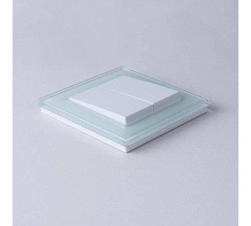 Выключатель двухклавишный без рамки Werkel белый W1120001