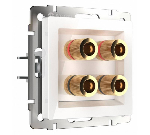 Розетка акустическая без рамки Werkel белый W1185001