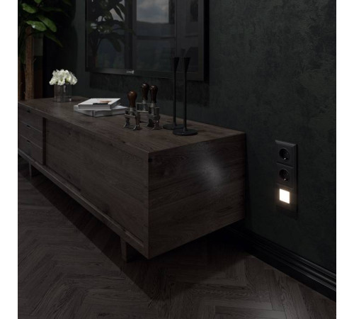 Заглушка для поста с подсветкой, без рамки Werkel черный W1154308