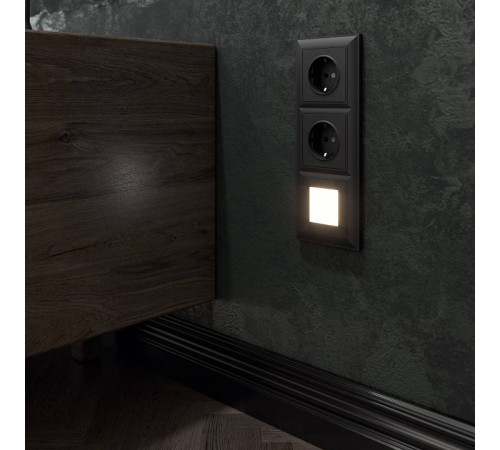 Заглушка для поста с подсветкой, без рамки Werkel черный W1154308