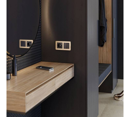 Рамка на 2 поста Werkel Platinum шампань W0022611