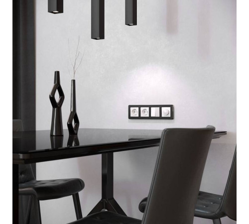 Рамка на 4 поста Werkel Platinum черный W0042608