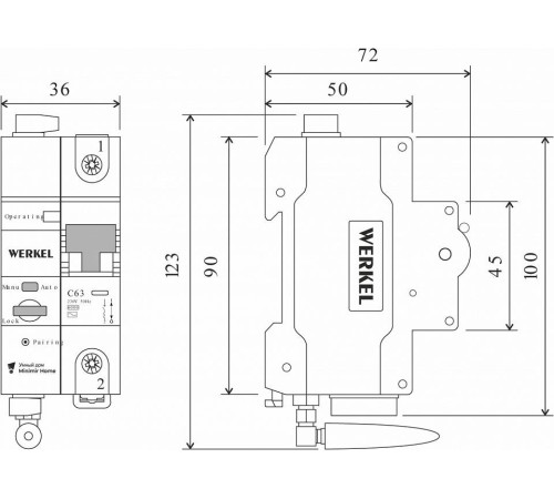 Автоматический выключатель 1P с Wi-Fi Werkel W1001P6301