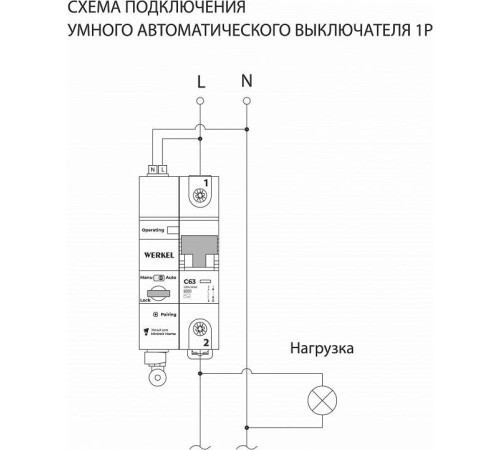 Автоматический выключатель 1P с Wi-Fi Werkel W1001P6301