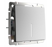 Выключатель одноклавишный с подсветкой без рамки Werkel серебряный матовый W1110165