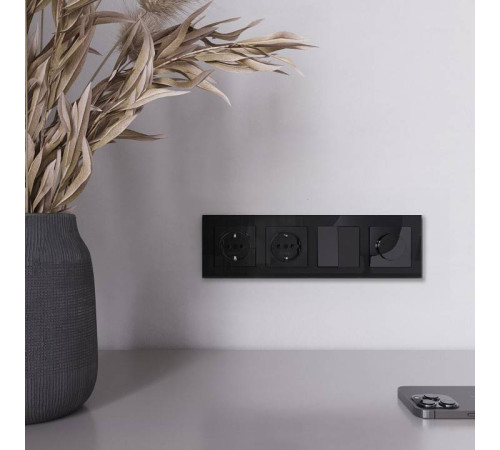 Диммер без рамки Werkel Черный акрил W1142048