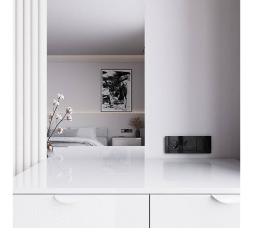 Диммер без рамки Werkel Черный акрил W1142048