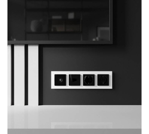 ТВ-розетка без рамки Werkel Черный акрил W1183048