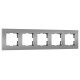 Рамка на 5 постов Werkel Slab серебро софт W0052965