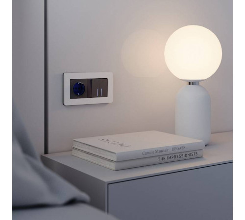 Рамка на 2 поста Werkel Split белый/черный, soft-touch W0023068