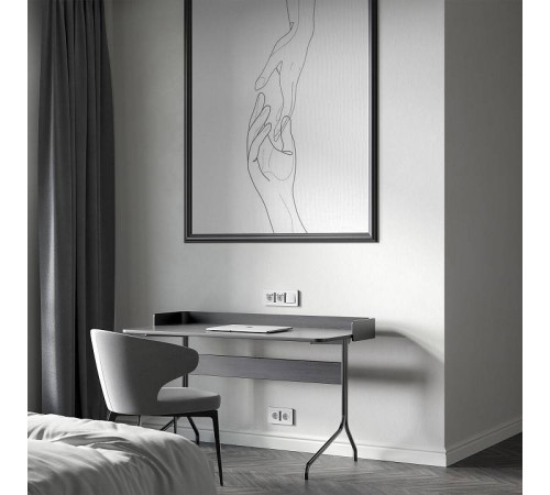 Рамка на 3 поста Werkel Split белый/черный, soft-touch W0033068