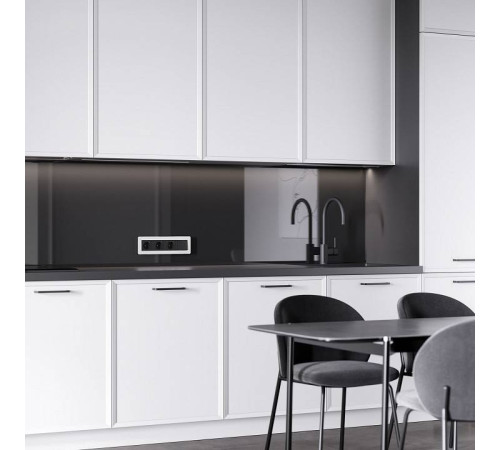 Рамка на 4 поста Werkel Split белый/черный, soft-touch W0043068