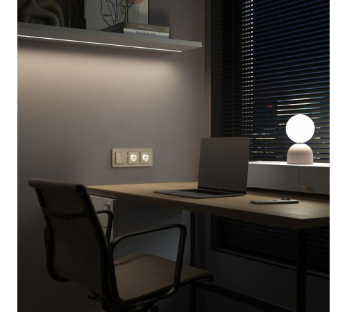 Розетка с заземлением с подсветкой, без рамки Werkel DBQ29 W1171462