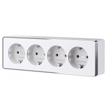 Розетка четверная с заземлением и со шторками Werkel Gallant W5072210