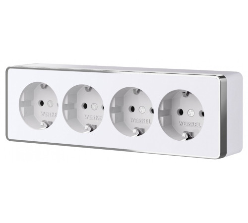 Розетка четверная с заземлением и со шторками Werkel Gallant W5072210