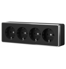 Розетка четверная с заземлением и со шторками Werkel Gallant W5072258