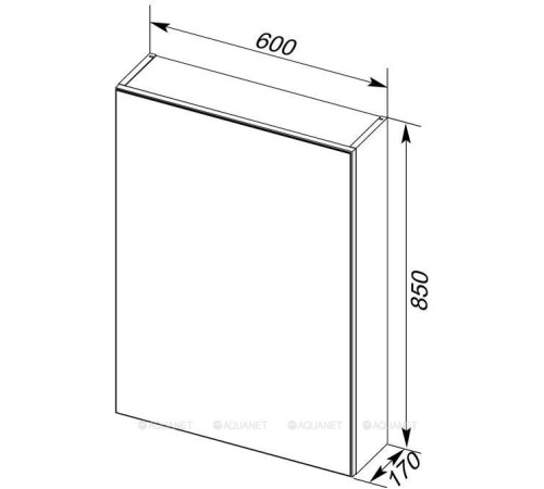 Зеркало Aquanet Алвита 60 L серый антрацит 00281442