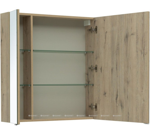 Зеркало Aquanet Алвита 80 дуб веллингтон белый 00277537