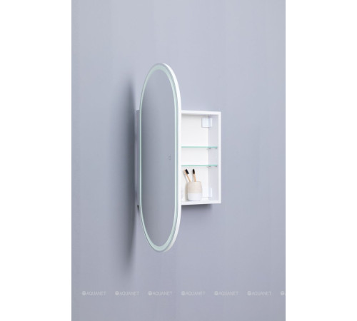 Зеркальный шкаф Aquanet Монте овал 50х90 LED 00344787