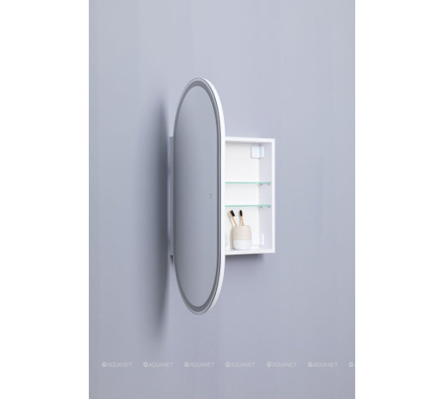 Зеркальный шкаф Aquanet Монте овал 50х90 LED 00344787