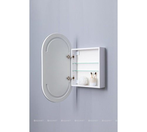Зеркальный шкаф Aquanet Монте овал 50х90 LED 00344787