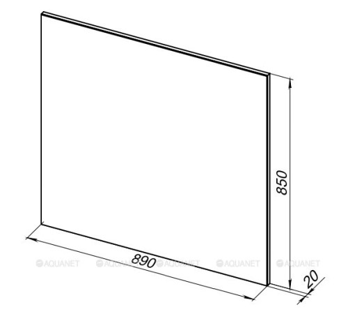 Зеркало Aquanet Lino 90 белый матовый 00253908