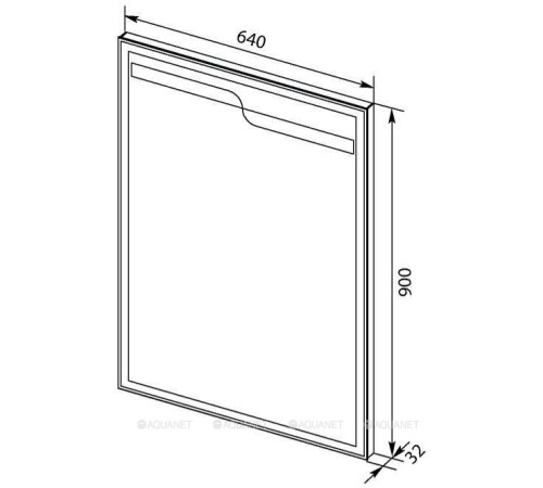 Зеркало Aquanet Модена 65 LED белый 00198488