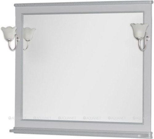 Зеркало Aquanet Валенса 110 белый кракелюр серебро 00180149